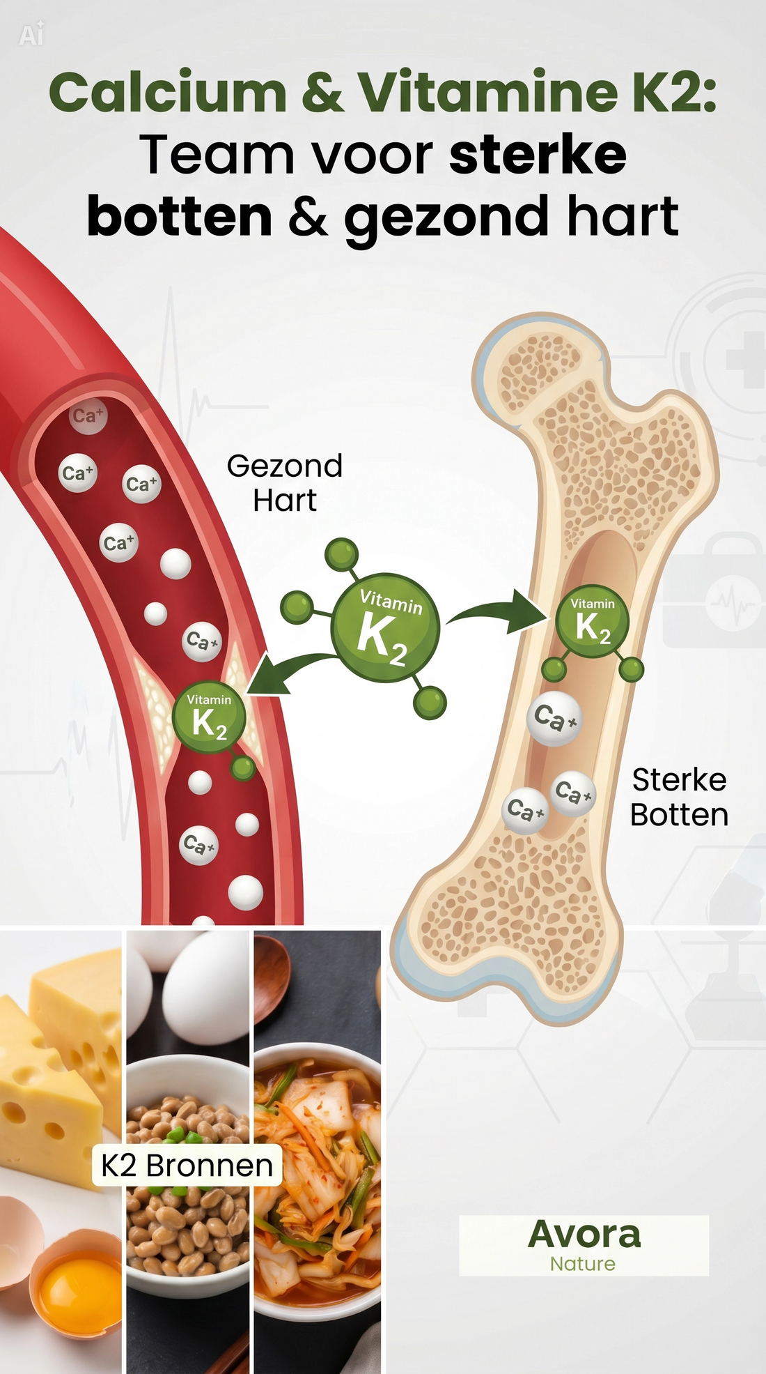 Het belang van vitamine K2 voor calciumverwerking in het lichaam