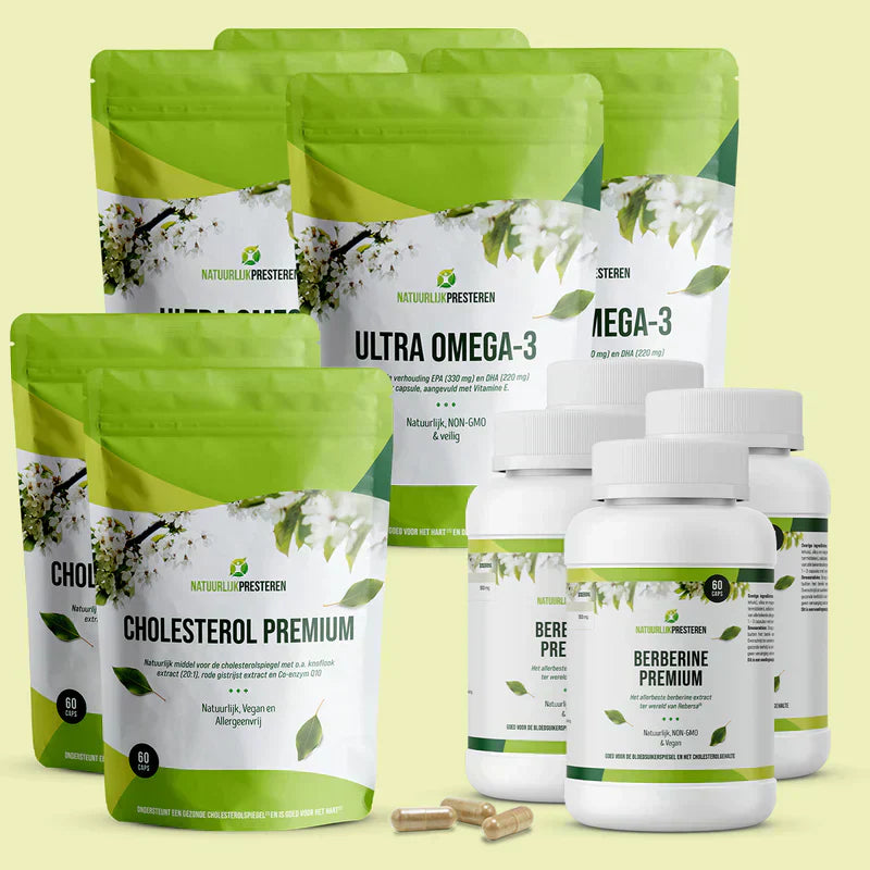 Premium Cholesterol Bundel – 4 maanden natuurlijke ondersteuning voor een gezonde balans