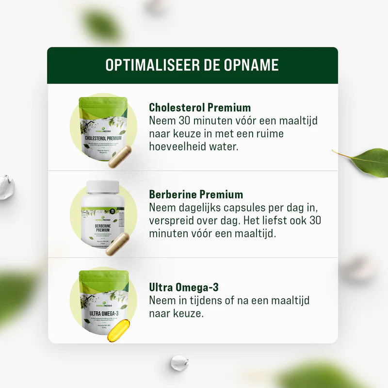 Cholesterol Premium Bundel - 4 maanden Supplementen ter ondersteuning van het cholesterol