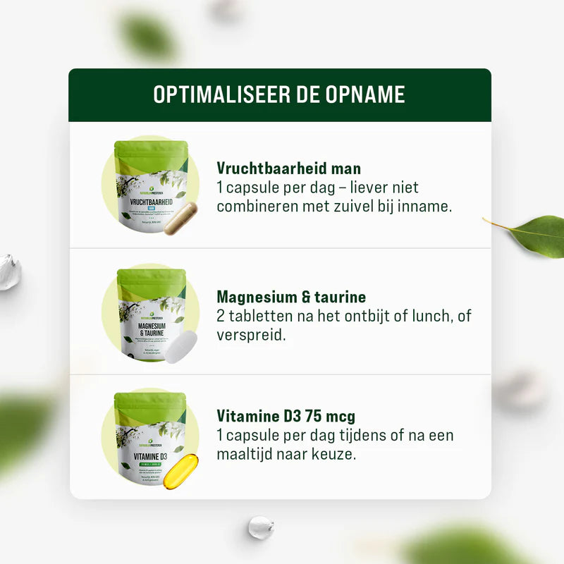 Vruchtbaarheid Man Premium Bundel - 3 maanden Supplementen voor de mannelijke vruchtbaarheid